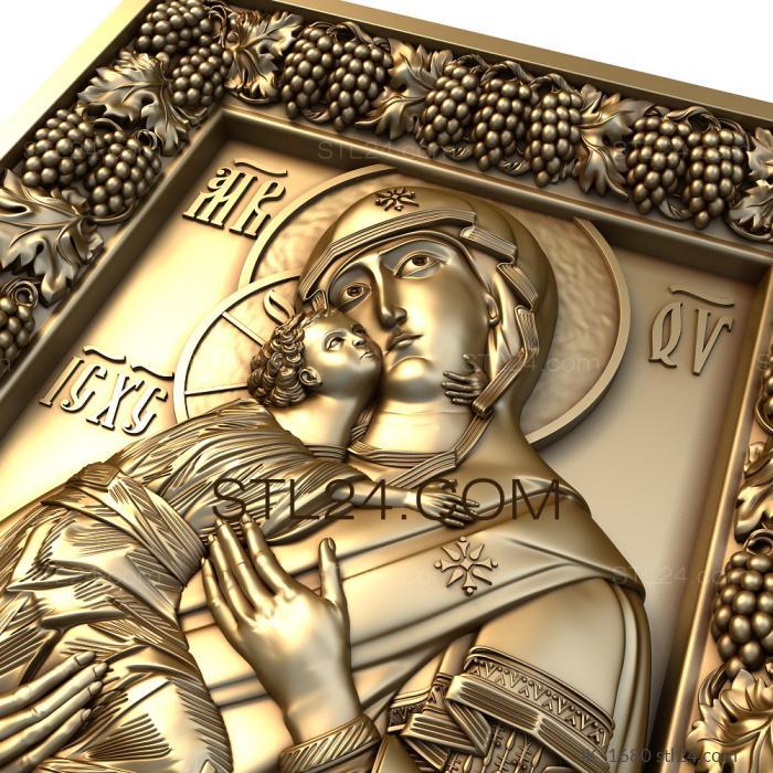 Icons (Vladimirskaya icon of the Mother of God, IK_1680) 3D models for cnc